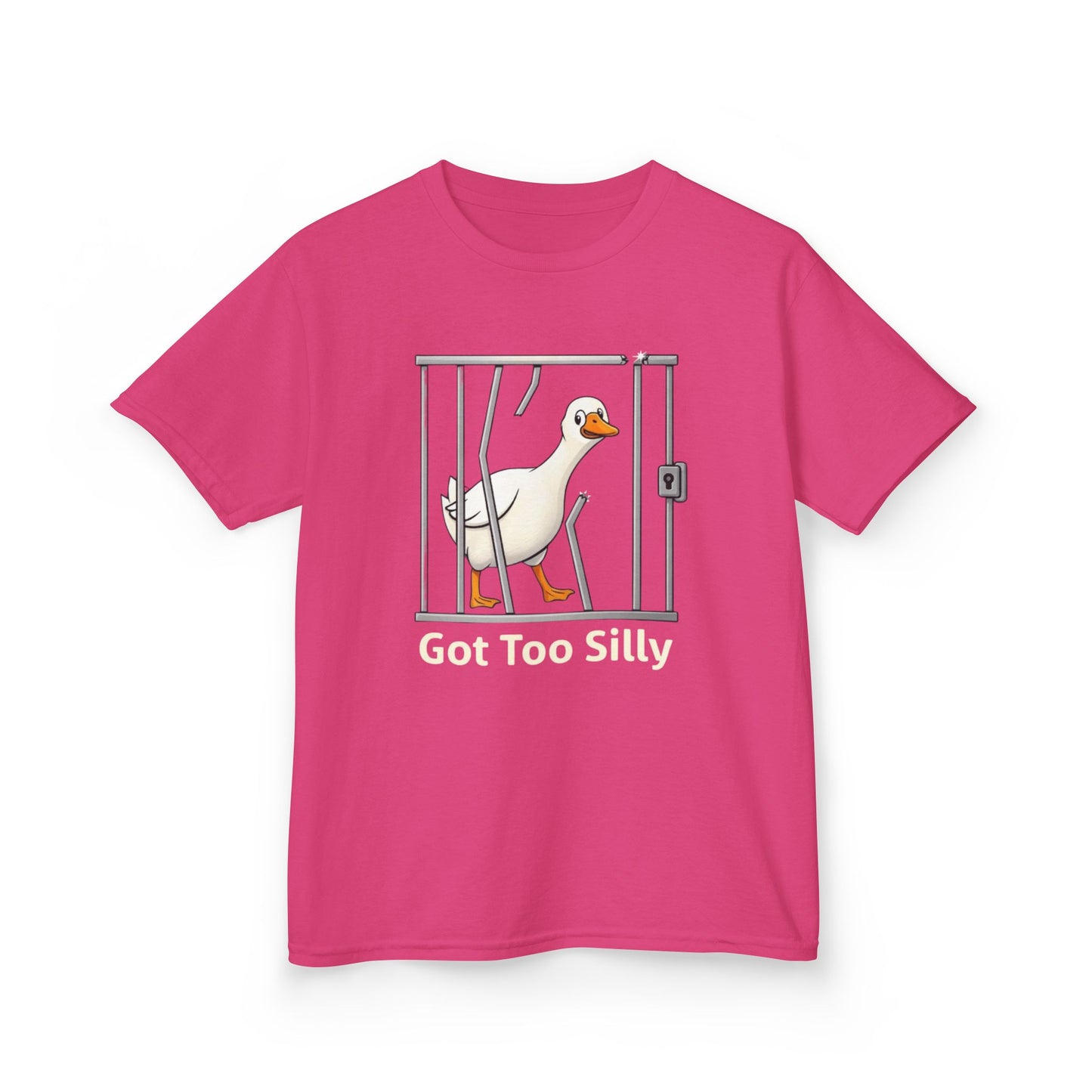 Kids Tee — "Got Too Silly" Goose Graphic