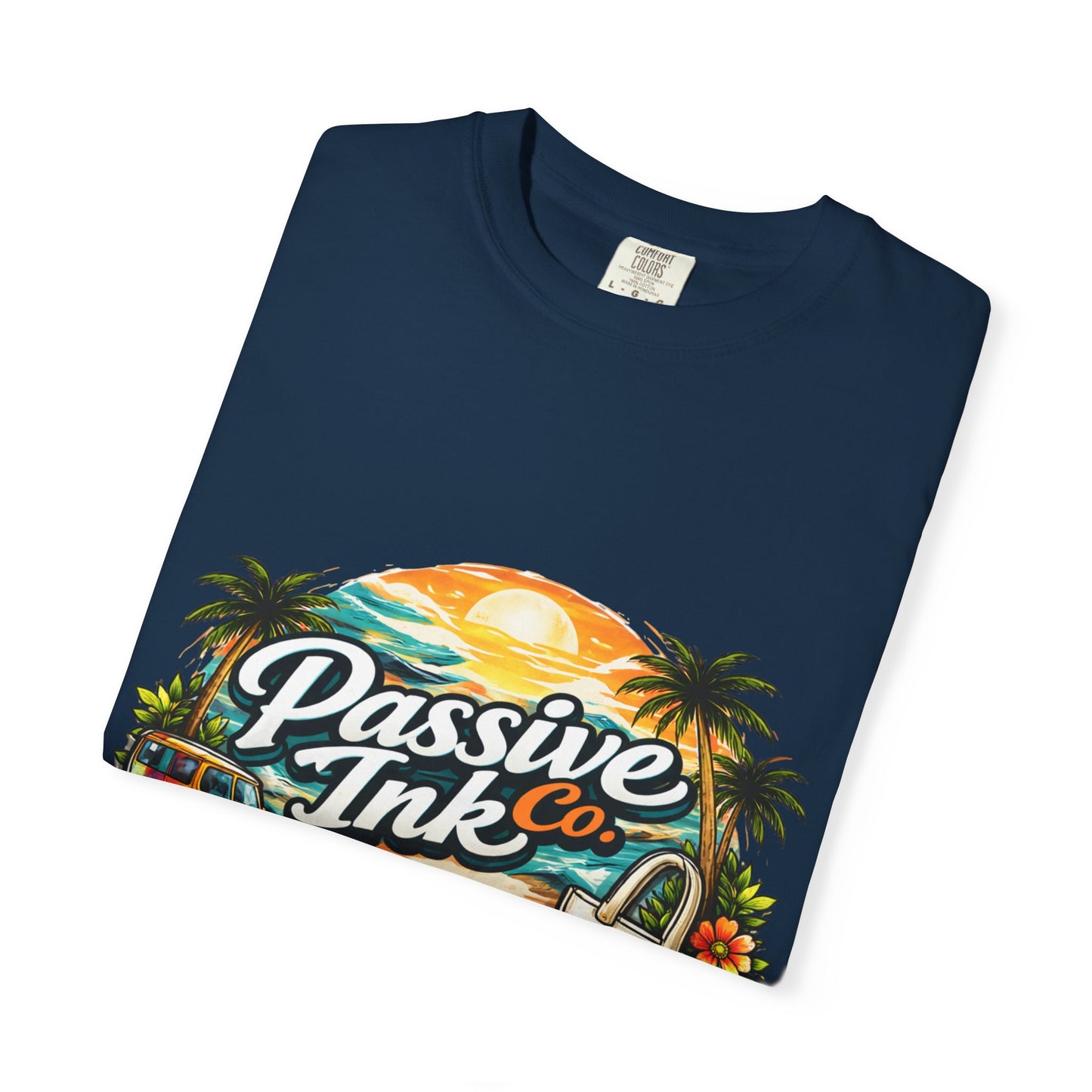 T-Shirt — Tropical "Passive Ink Co." Sunset Graphic Tee