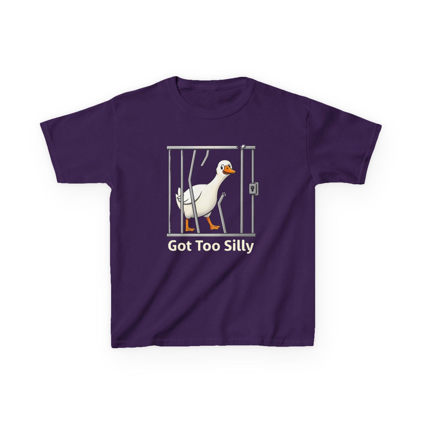 Kids Tee — "Got Too Silly" Goose Graphic