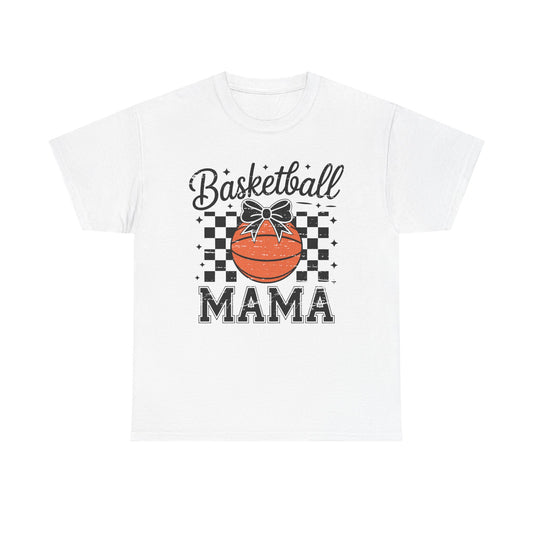 Basketball Mama T-Shirt — Cute Checkerboard Basketball Mom Tee