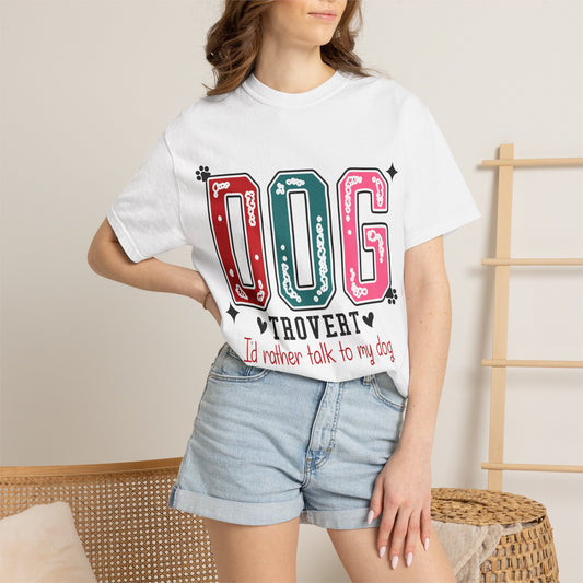 Dog Lover T-Shirt — "Dog Thovert: I'd Rather Talk to My Dog" Graphic Tee