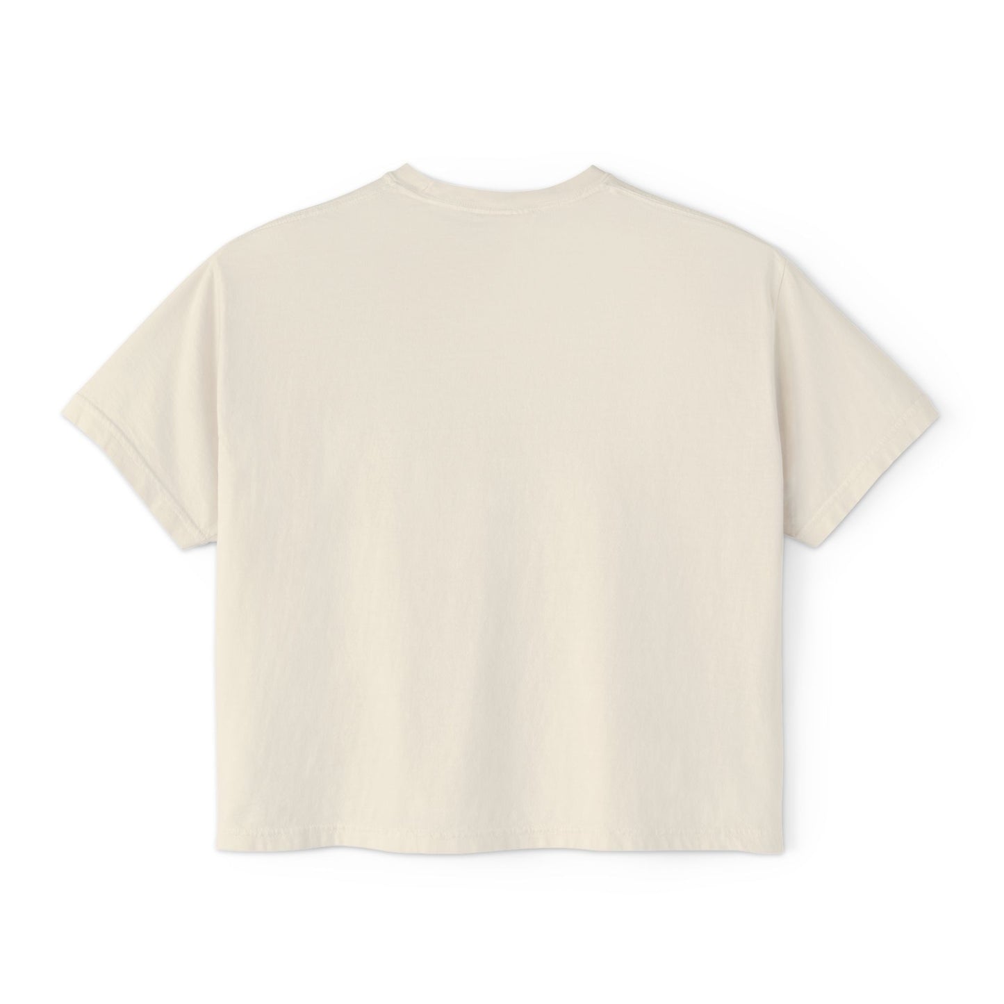 Motherhood Boxy Tee — Vintage Blue Striped Mom Shirt