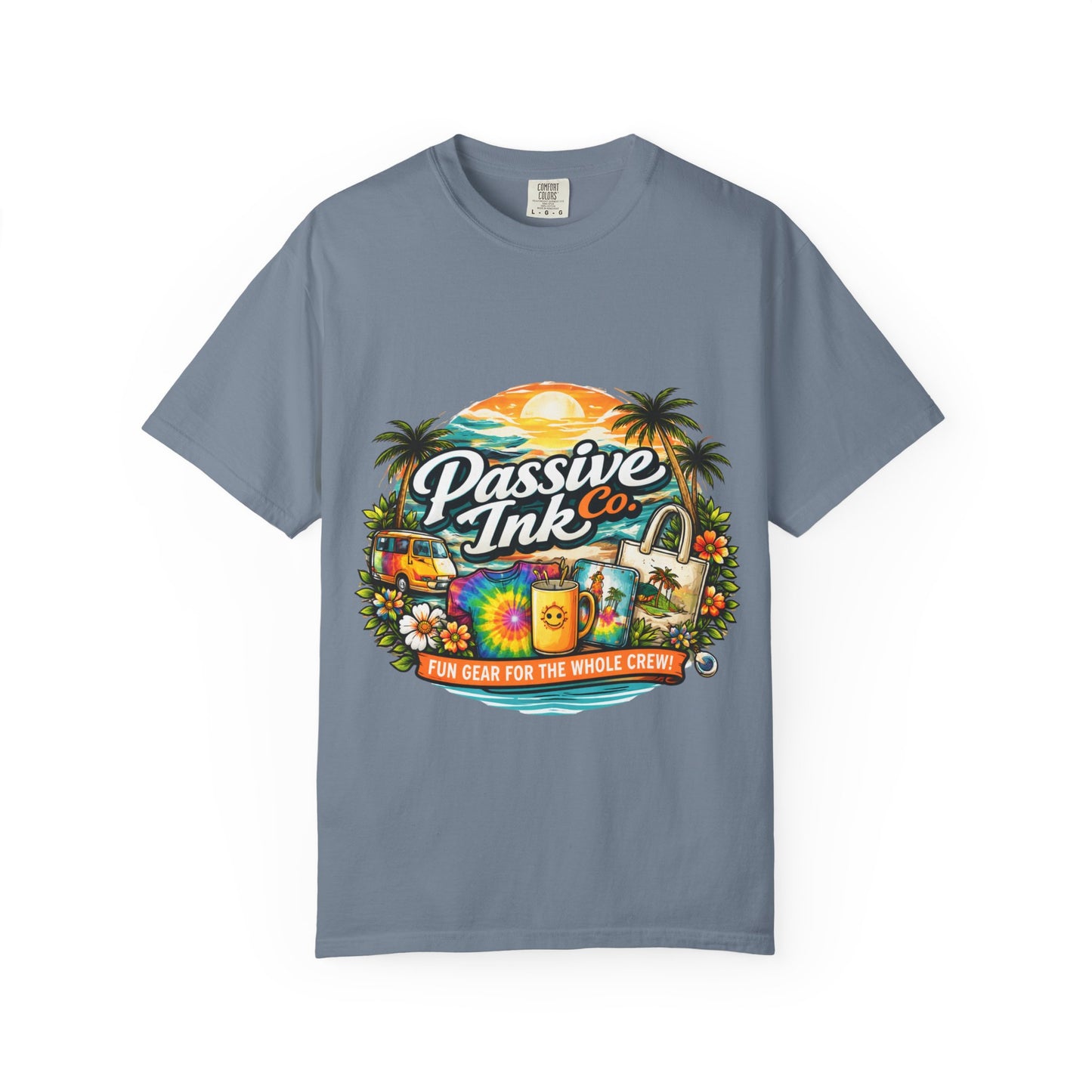 T-Shirt — Tropical "Passive Ink Co." Sunset Graphic Tee