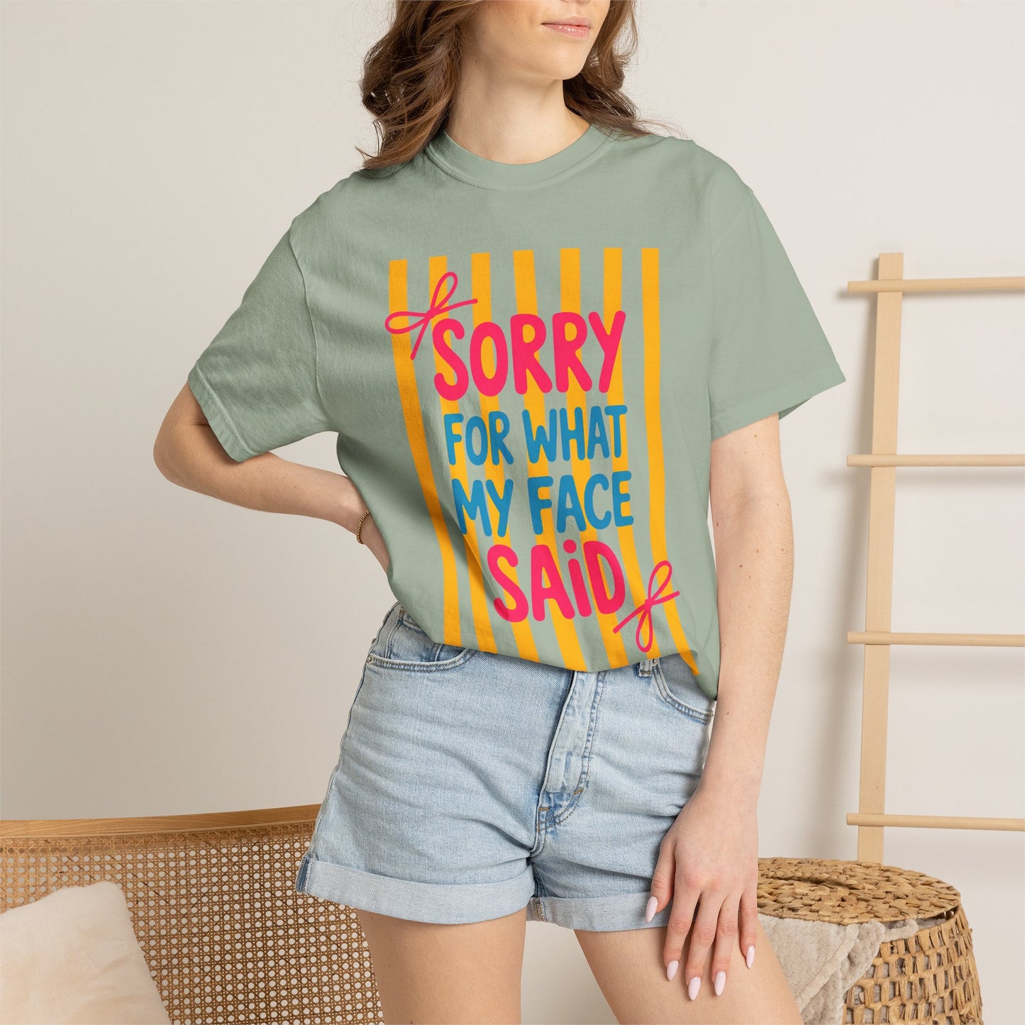 Sorry For What My Face Said Tee — Funny Graphic T-Shirt