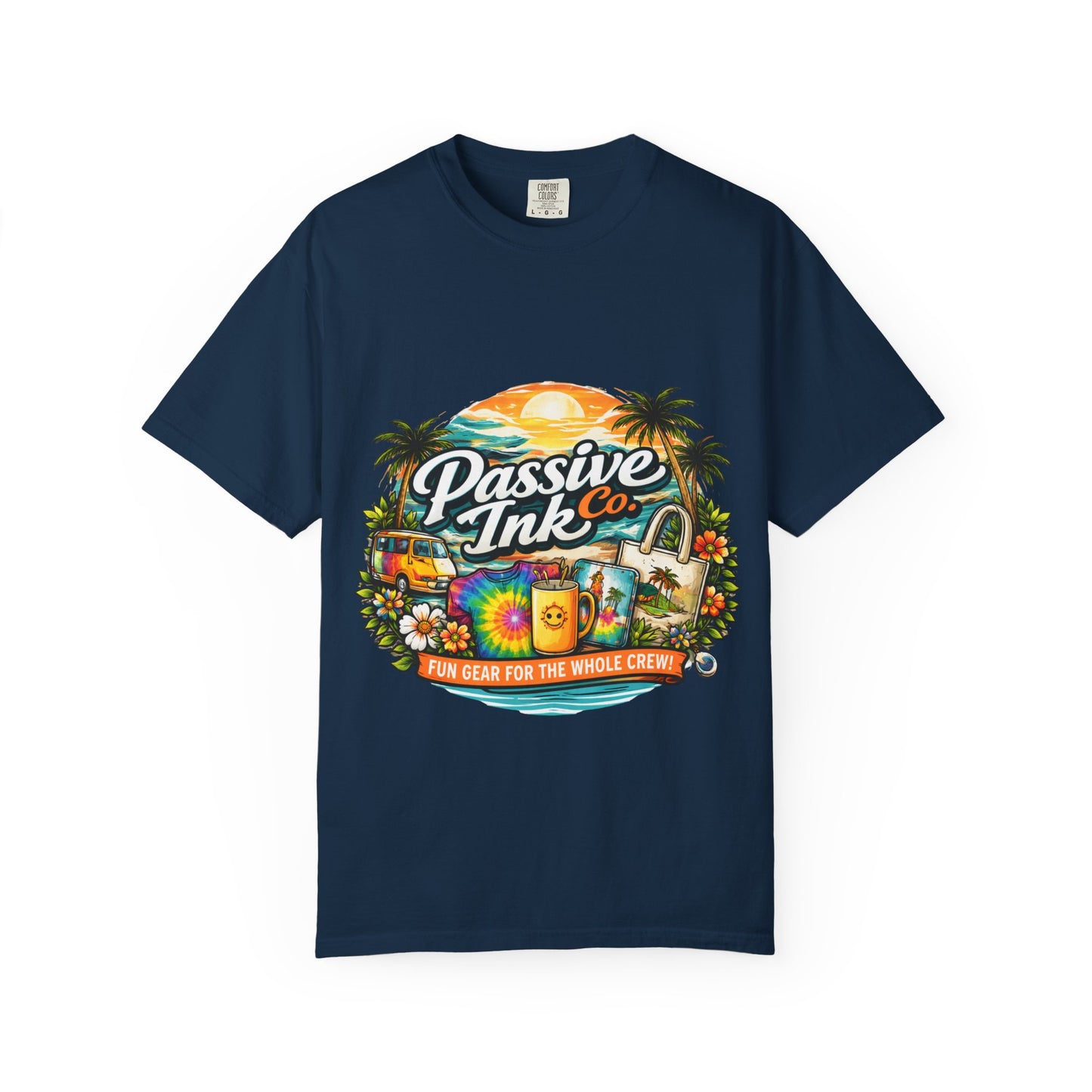 T-Shirt — Tropical "Passive Ink Co." Sunset Graphic Tee