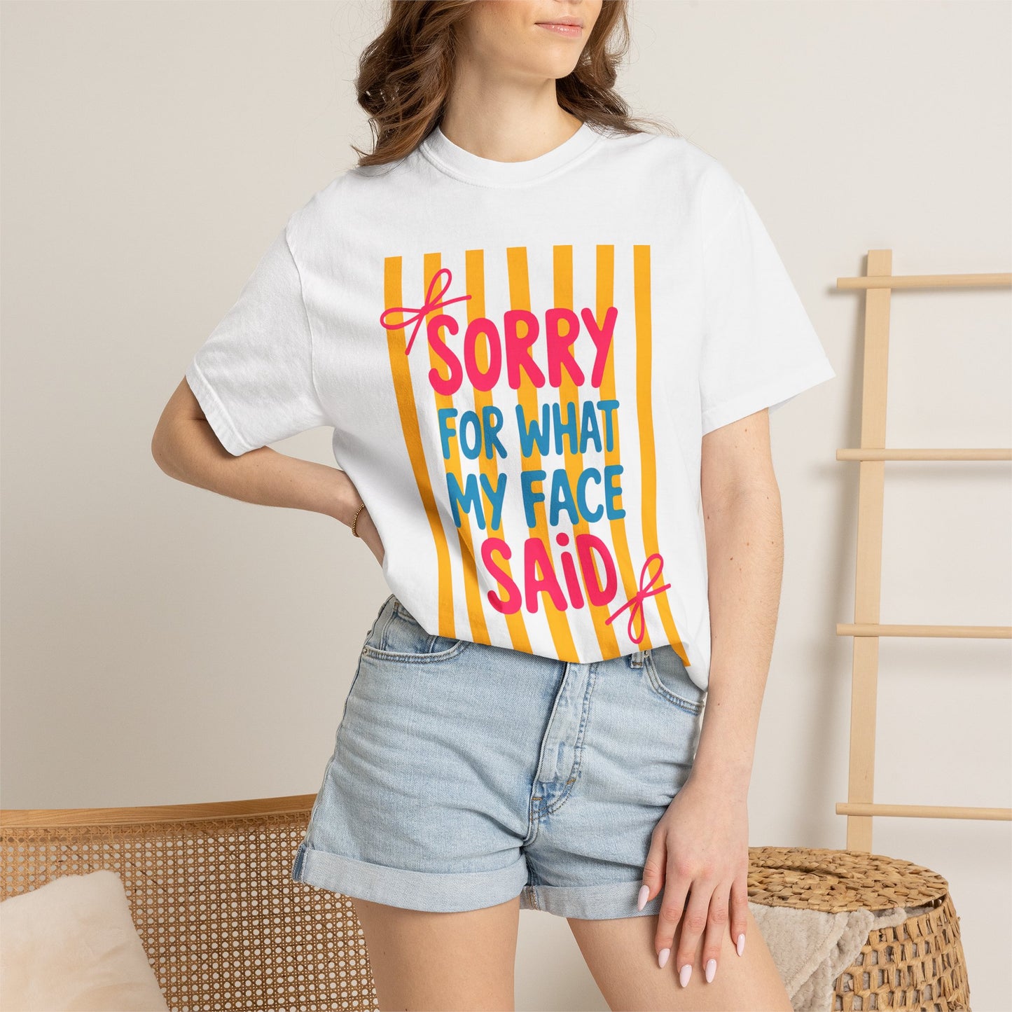 Sorry For What My Face Said Tee — Funny Graphic T-Shirt