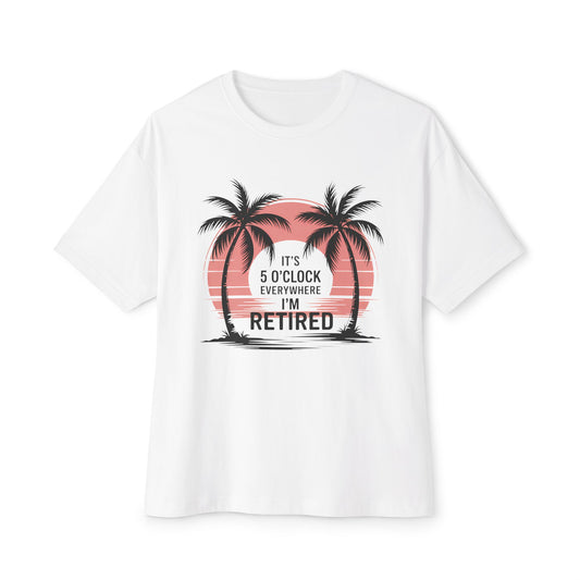 Retired Palm Sunset Tee — "It's 5 O'Clock Everywhere" Relaxed T-Shirt